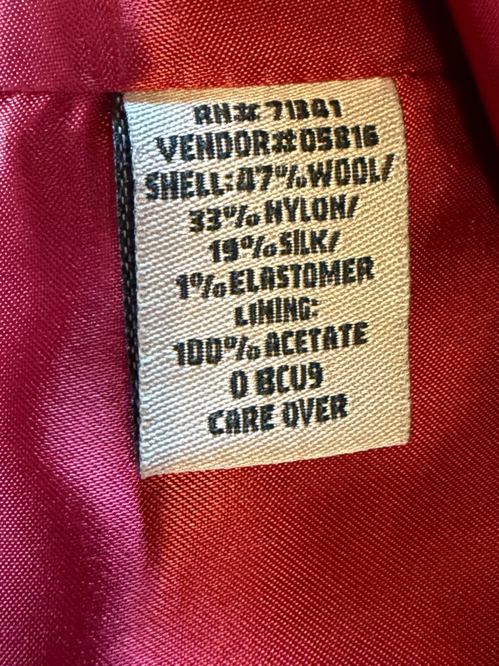 Vintage LL Bean Wool and Silk Blend Pink Tweed Notch-Lapel Blazer Medium Petite - Picture 7 of 11